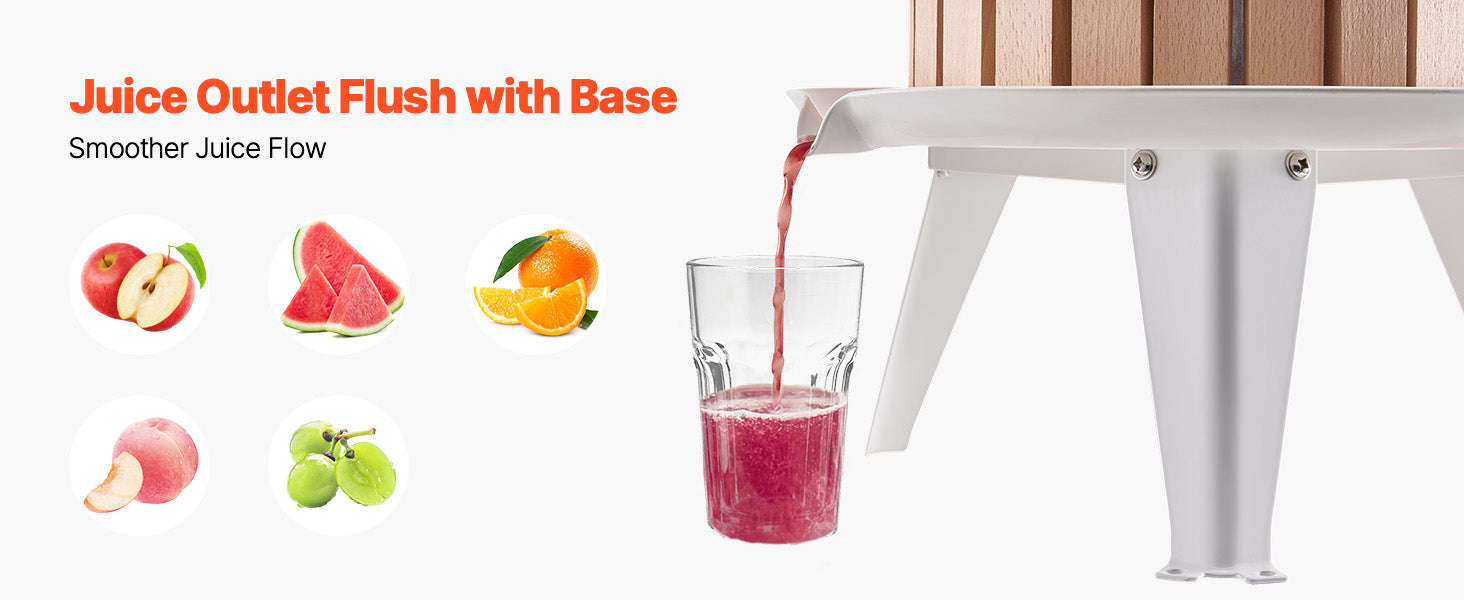 18L Solid Wood Fruit Wine Press with Handle-18L / United States