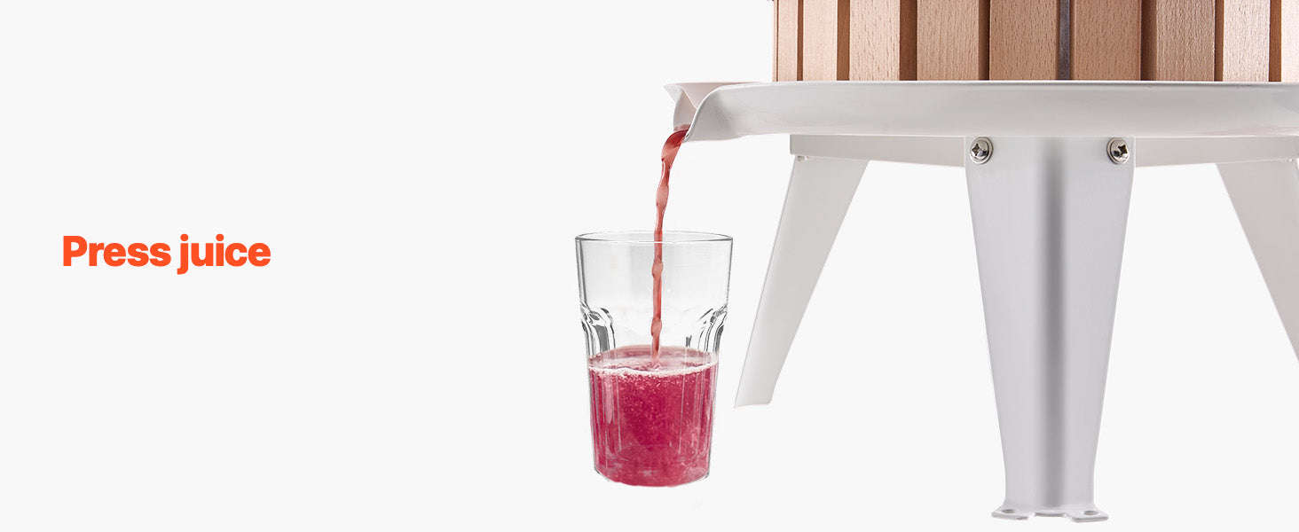 18L Solid Wood Fruit Wine Press with Handle-18L / United States