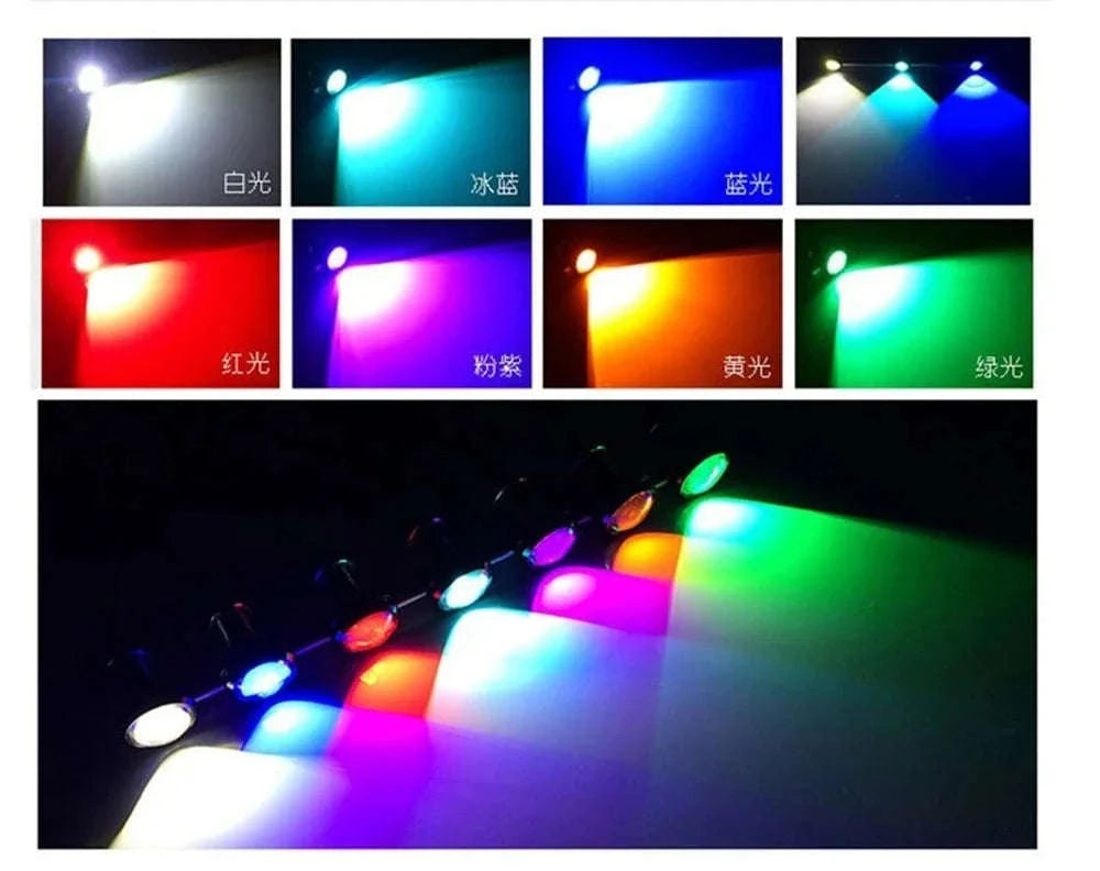 18mm Universal LED Driving Lights 12V-Green / 10pcs