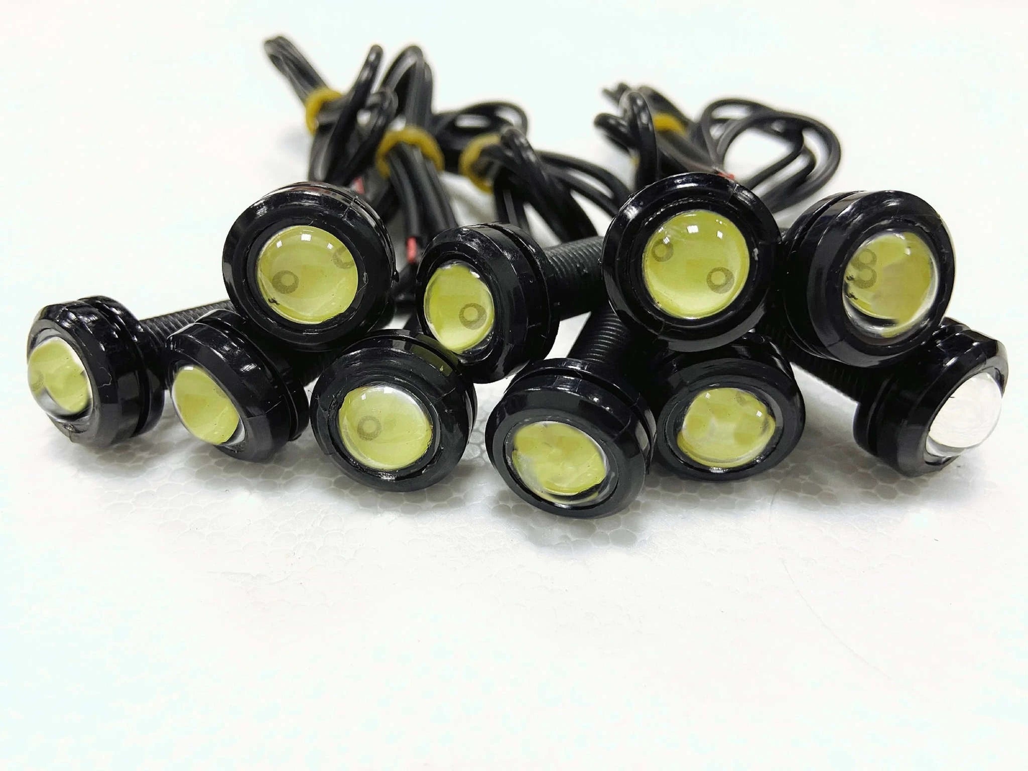 18mm Universal LED Driving Lights 12V-Green / 10pcs