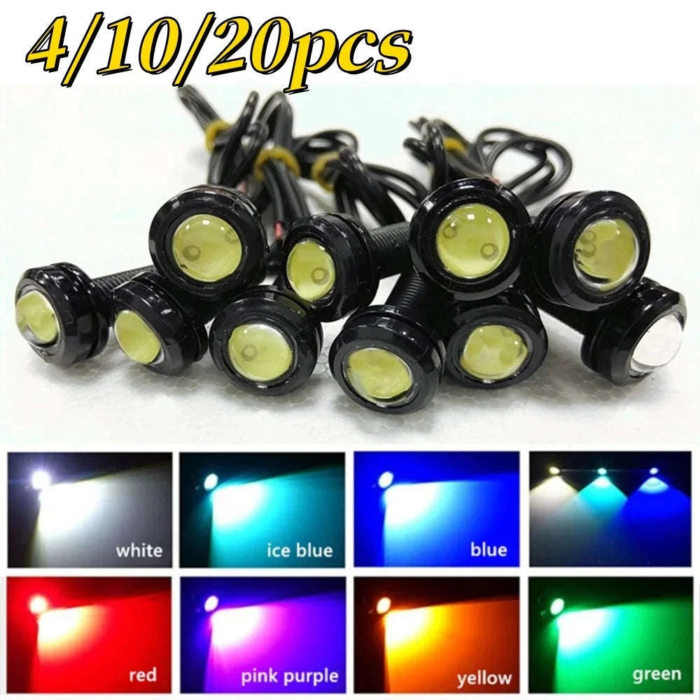 18mm Universal LED Driving Lights 12V-Green / 10pcs