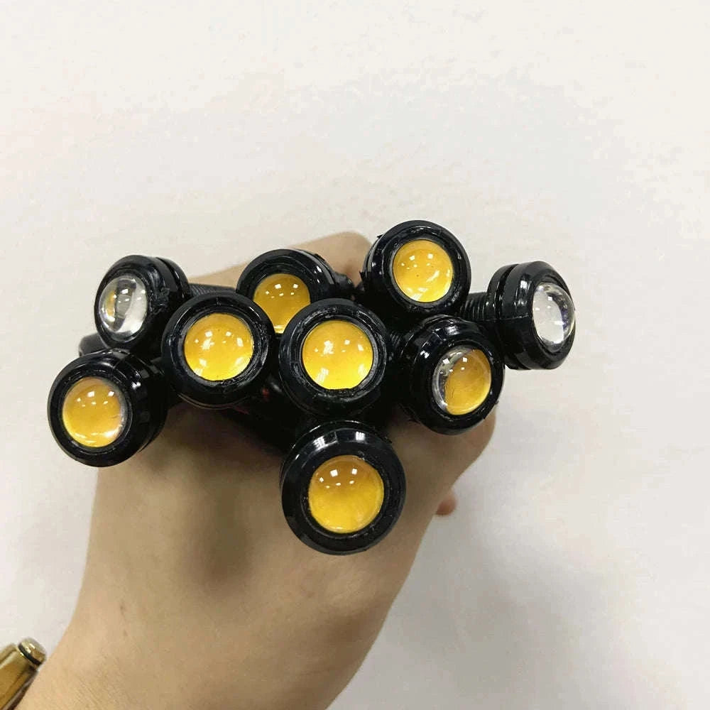18mm Universal LED Driving Lights 12V-Green / 10pcs