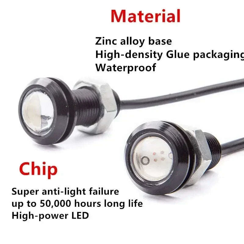 18mm Universal LED Driving Lights 12V-Green / 10pcs