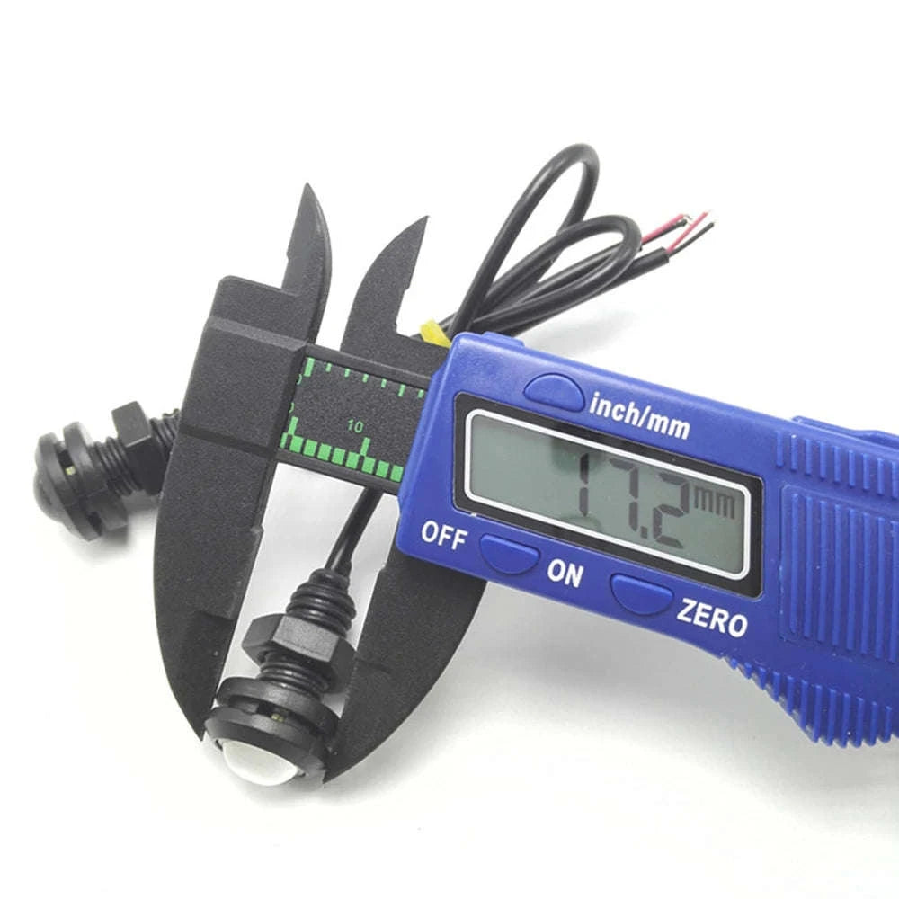 18mm Universal LED Driving Lights 12V-Green / 10pcs