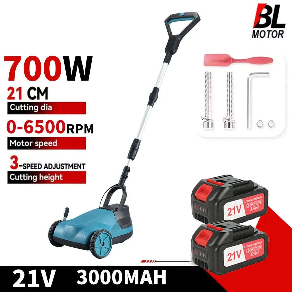 18V Cordless Brushless Grass Trimmer with Adjustable Height & Pole-1 pc battery / EU / france