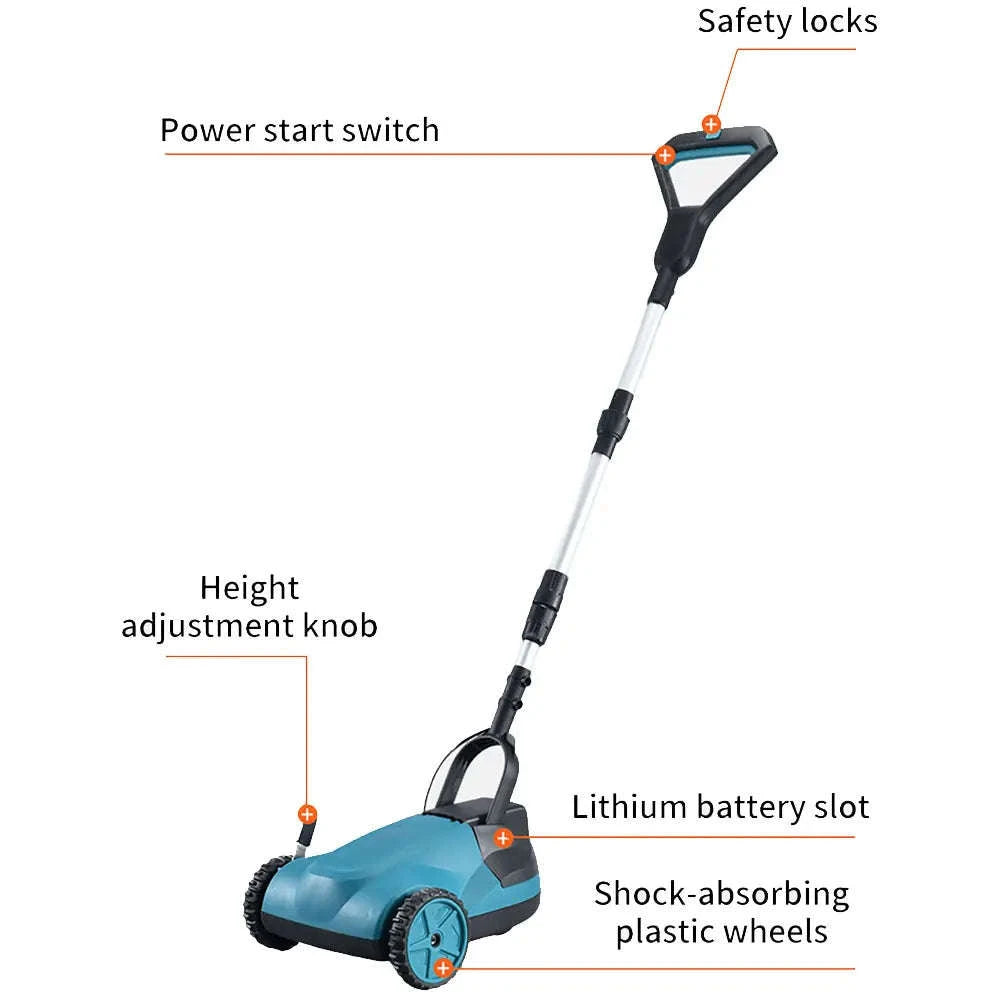 18V Cordless Brushless Grass Trimmer with Adjustable Height & Pole-1 pc battery / EU / france