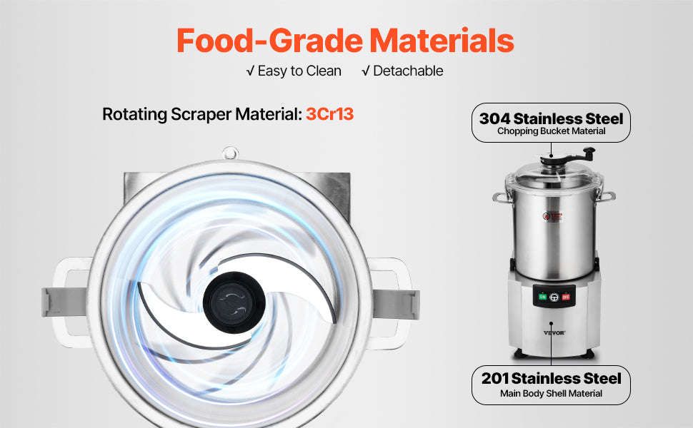 19 Qt Stainless Steel Food Processor Vegetable Chopper-18L / United States