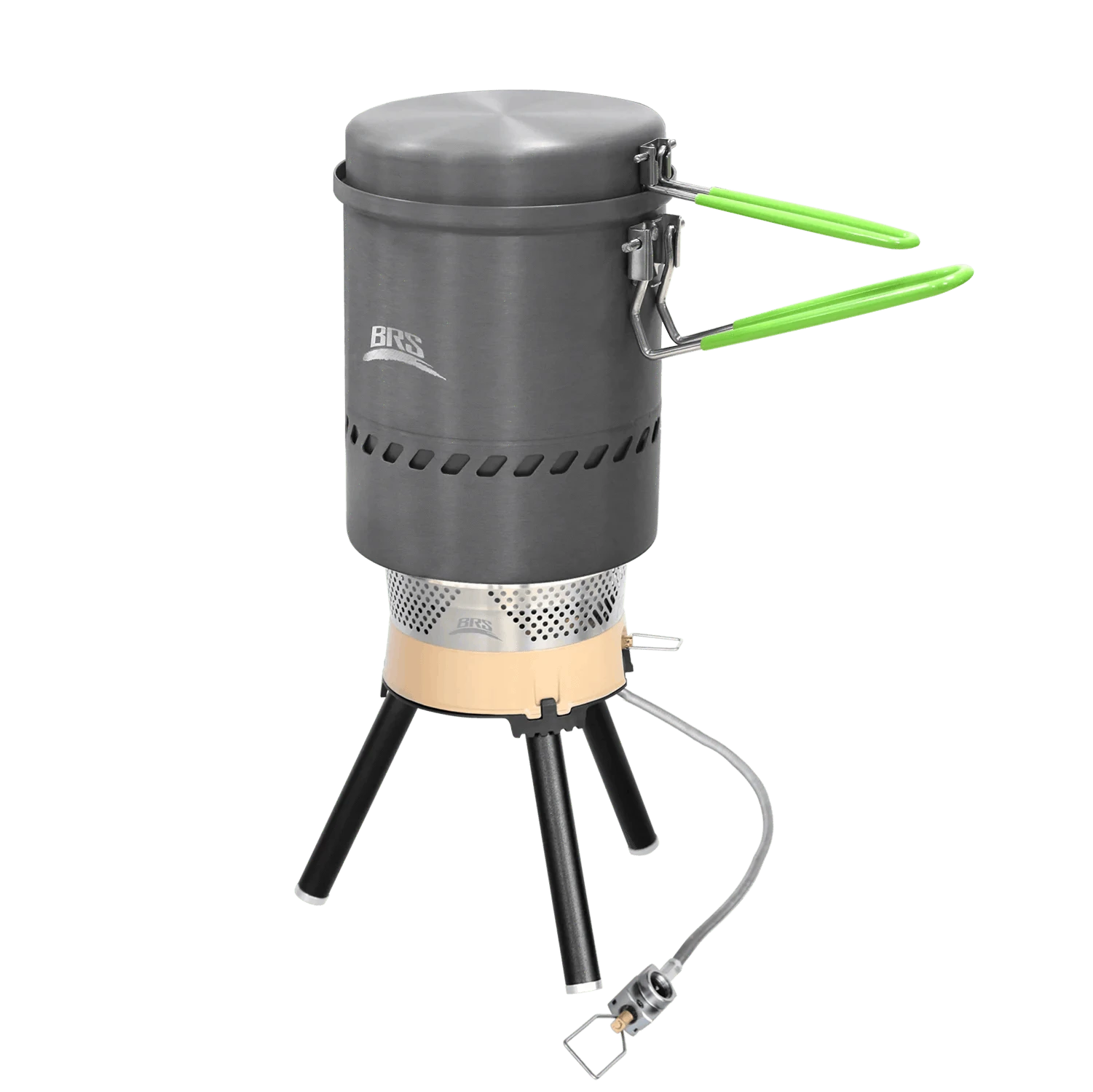 1900W Backpacking Gas Stove System for Fast Outdoor Cooking-Black Reactor Set 1L