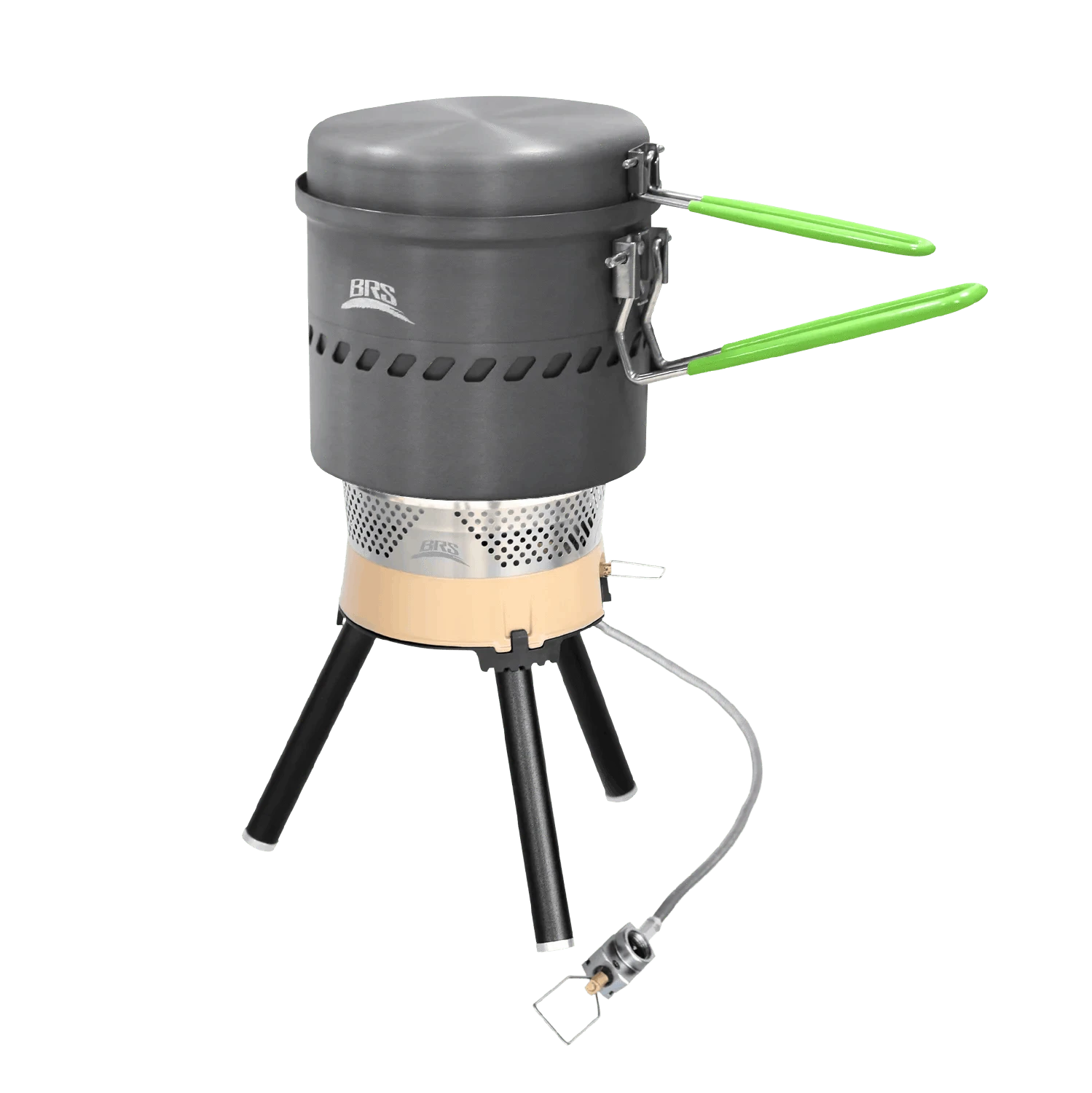 1900W Backpacking Gas Stove System for Fast Outdoor Cooking-Black Reactor Set 1L
