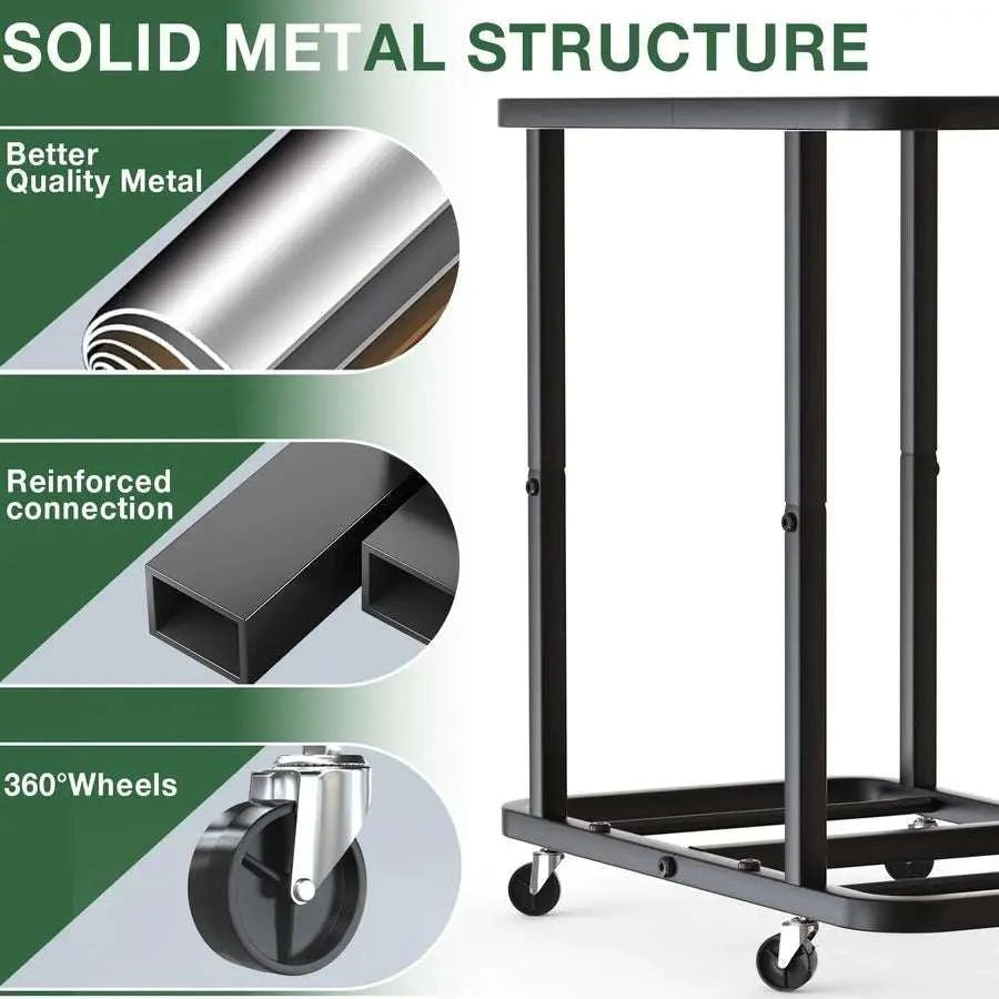 190L Rolling Laundry Hamper with Wheels, Metal Frame & Removable Bag-Bronze / United States