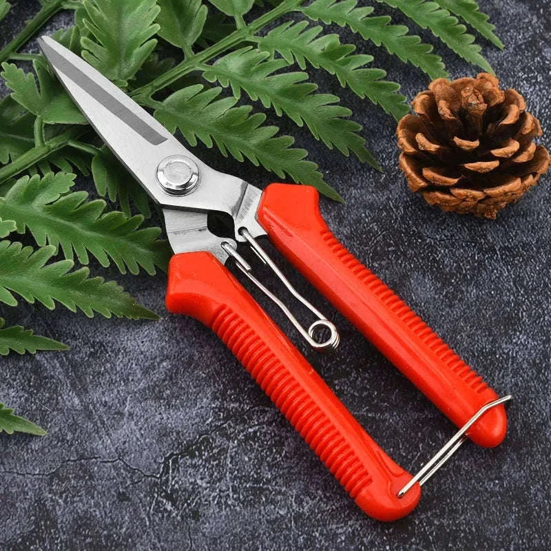 190mm Straight Head Pruning Shears for Precise Bonsai Trimming-JIAN002-Green