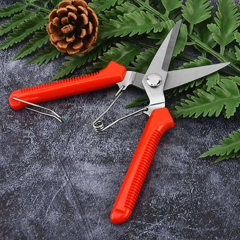 190mm Straight Head Pruning Shears for Precise Bonsai Trimming-JIAN002-Green