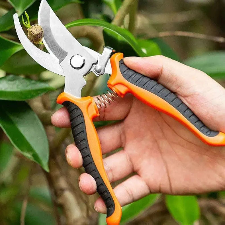 190mm Straight Head Pruning Shears for Precise Bonsai Trimming-JIAN002-Green