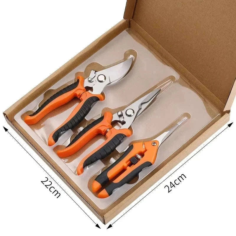 190mm Straight Head Pruning Shears for Precise Bonsai Trimming-JIAN002-Green
