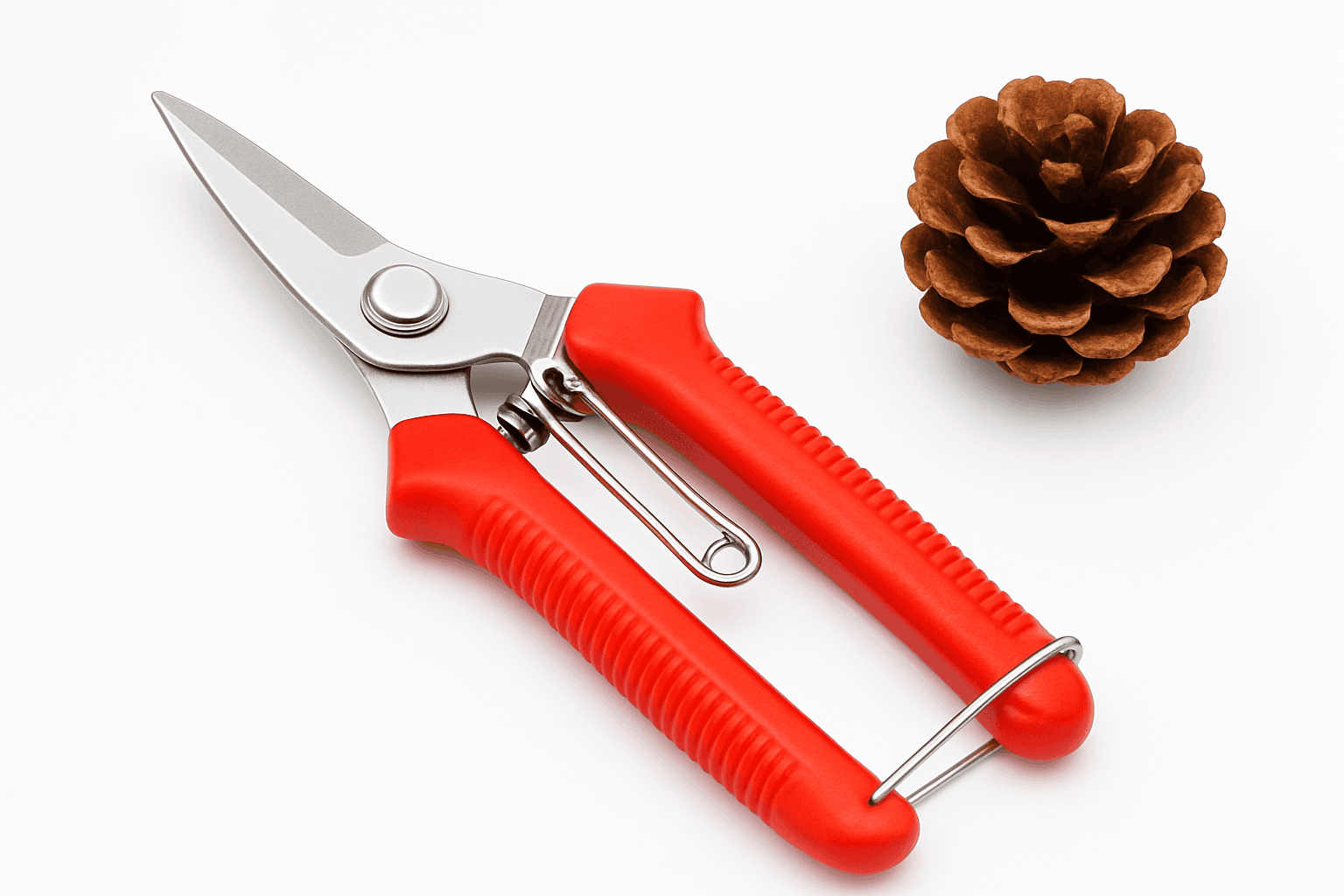 190mm Straight Head Pruning Shears for Precise Bonsai Trimming-JIAN002-Green