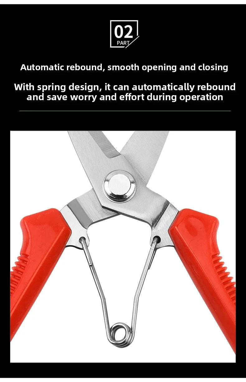 190mm Straight Head Pruning Shears Non-slip Handle Stainless Steel-JIAN002-Green