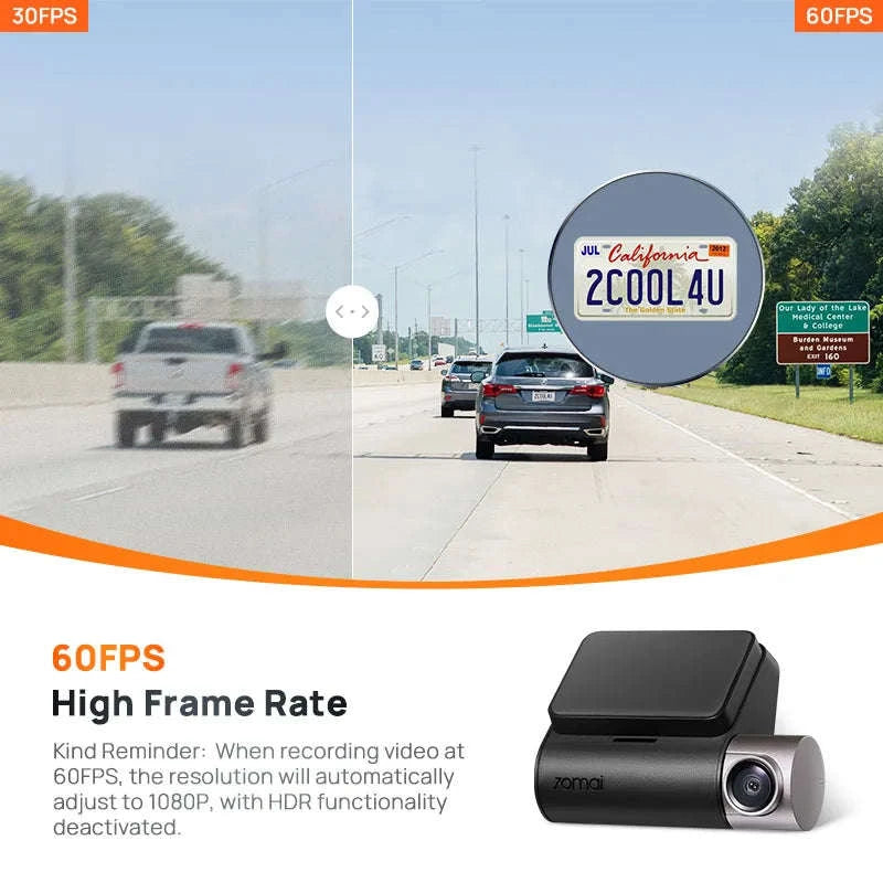 1944P HDR GPS Dash Cam with ADAS and Optional Rear Camera-2-Channel / Russian Federation / 128GB TF Card