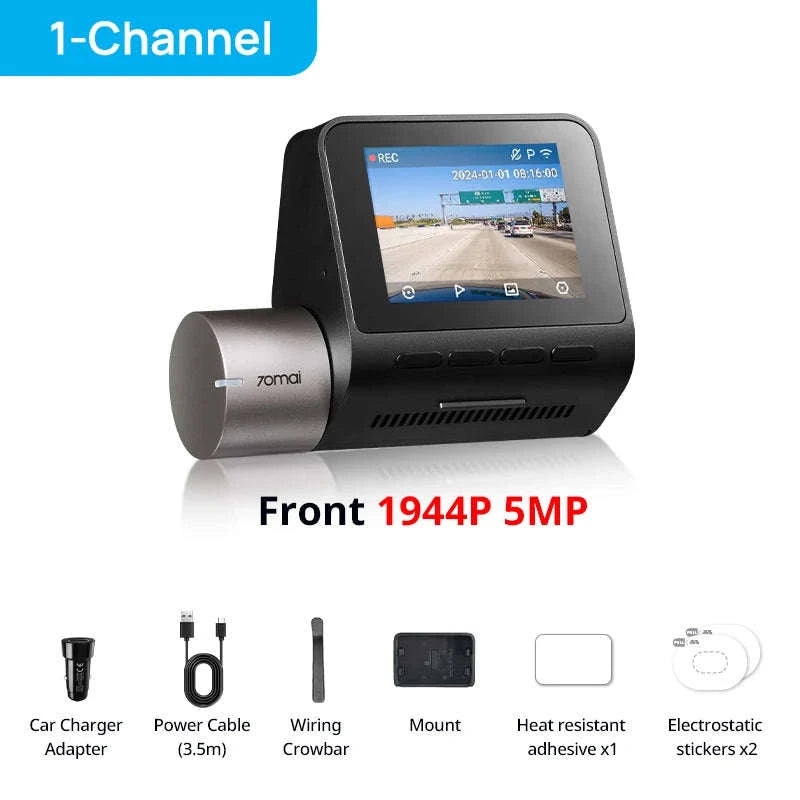 1944P HDR GPS Dash Cam with ADAS and Optional Rear Camera-2-Channel / Russian Federation / 128GB TF Card
