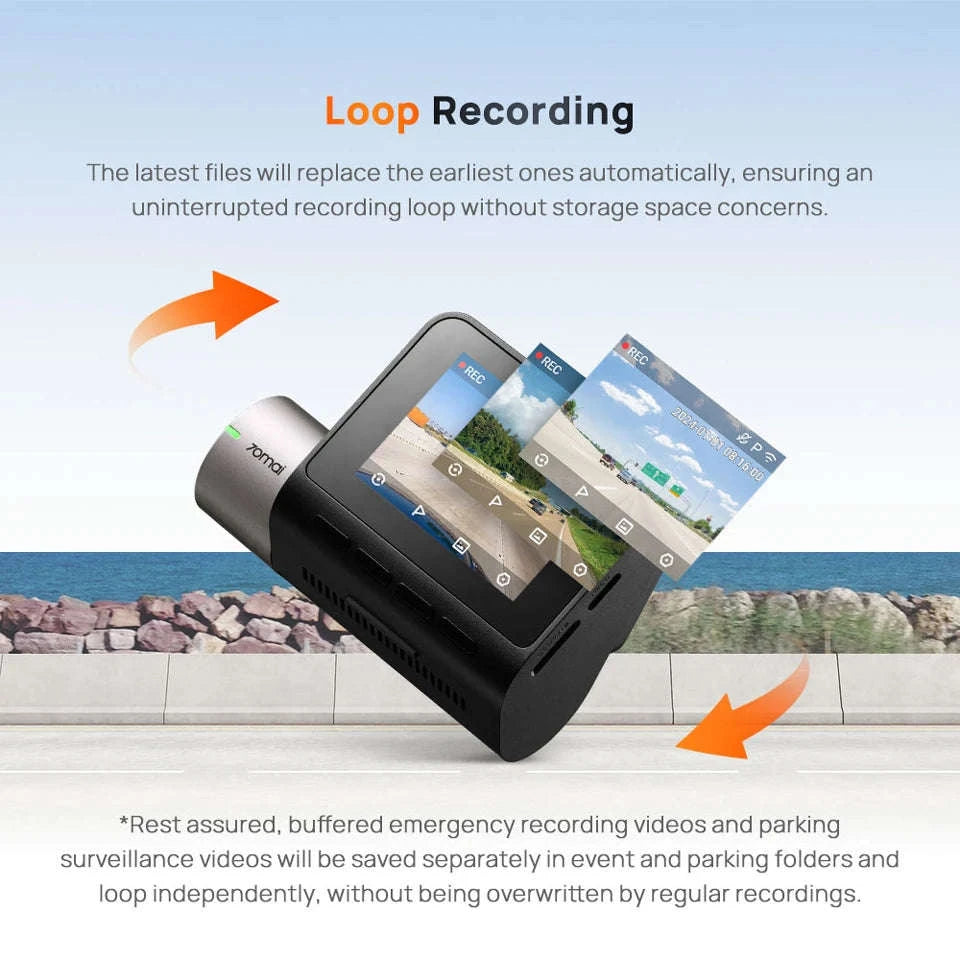 1944P HDR GPS Dash Cam with ADAS and Optional Rear Camera-2-Channel / Russian Federation / 128GB TF Card