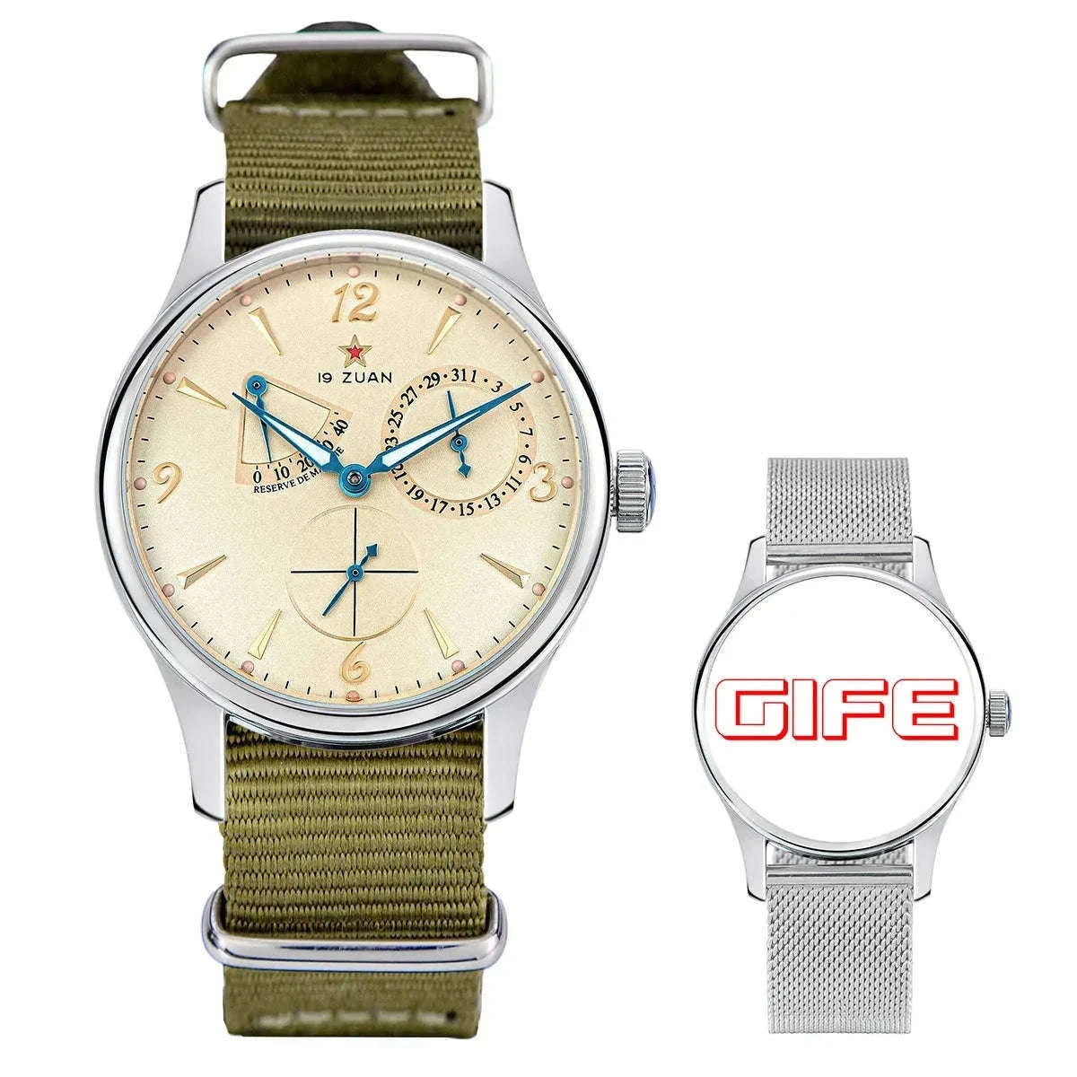 1963 Retro Pilot Men’s Automatic Watch 40mm, Sapphire Crystal, 5Bar-Yellow
