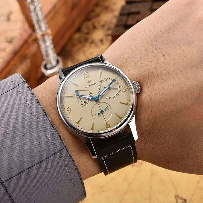 1963 Retro Pilot Men’s Automatic Watch 40mm, Sapphire Crystal, 5Bar-Yellow