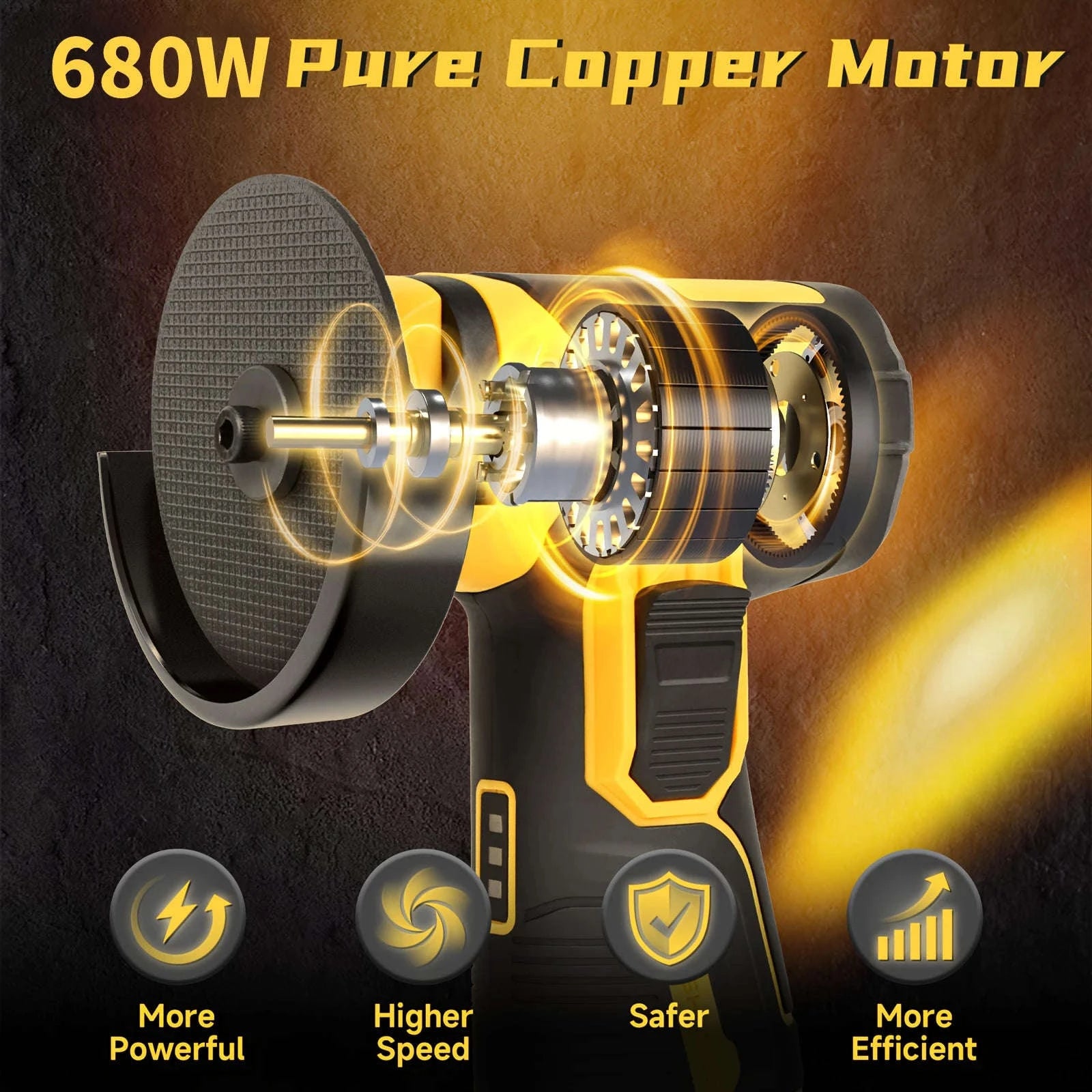 19800 RPM Mini Wireless Angle Grinder for Home DIY-Luxury 2batt toolbox / United States