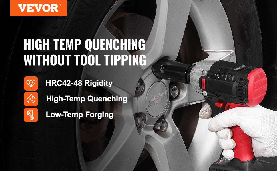 19pc 1/2" Drive Deep Impact Socket Set 6-Point SAE Sizes-19PCs / United States