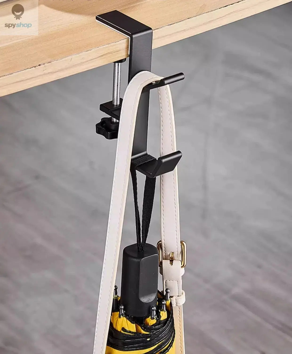 1PC Adjustable Desk Edge Hook Gaming Headset Desk Hanger Backpack Storage Hanging Hook Holder Punch-free Home Office Organizer Spy-shop.com