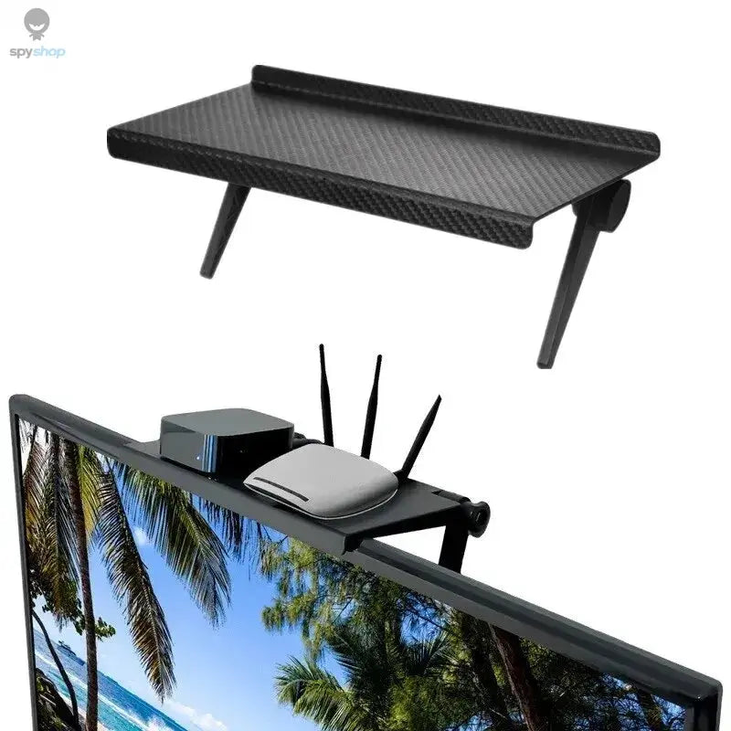 1PC Hot Selling Computer and TV Screen Storage Rack Wireless Router Set-top Box Rack No Perforated Storage Bracket Divine Tool Spy-shop.com