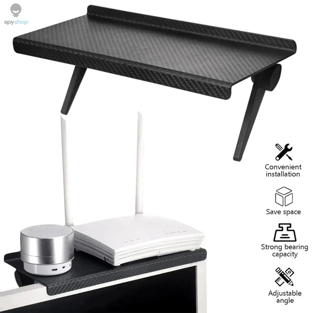 1PC Hot Selling Computer and TV Screen Storage Rack Wireless Router Set-top Box Rack No Perforated Storage Bracket Divine Tool Spy-shop.com
