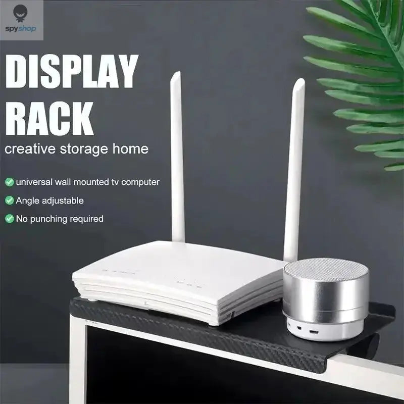 1PC Hot Selling Computer and TV Screen Storage Rack Wireless Router Set-top Box Rack No Perforated Storage Bracket Divine Tool Spy-shop.com