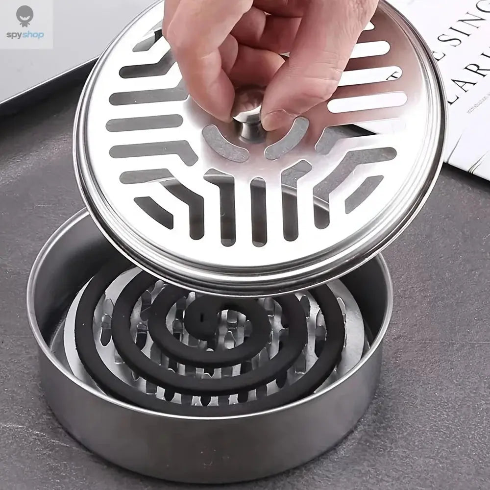1PC Incense Holder, Mosquito Coil Tray Holder For Household With Lid, Outdoor Mosquito Coil Box, For Living Room And Bedroom Spy-shop.com