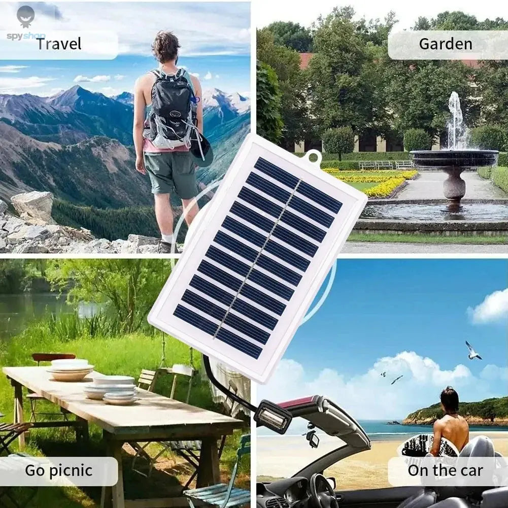 1PC Portable Solar Charger Portable Solar Charger-USB Output for Outdoor Use -for Travel and Camping,Flashlight,Fan Charging Spy-shop.com