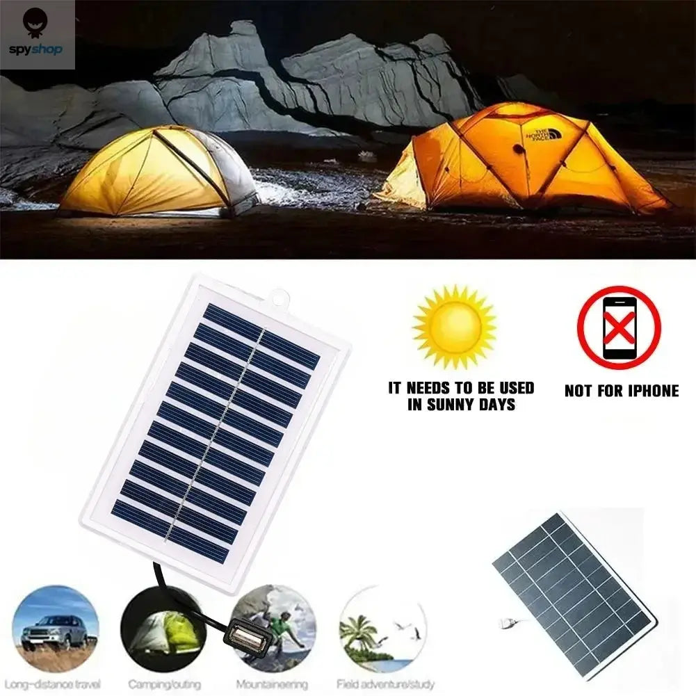 1PC Portable Solar Charger Portable Solar Charger-USB Output for Outdoor Use -for Travel and Camping,Flashlight,Fan Charging Spy-shop.com