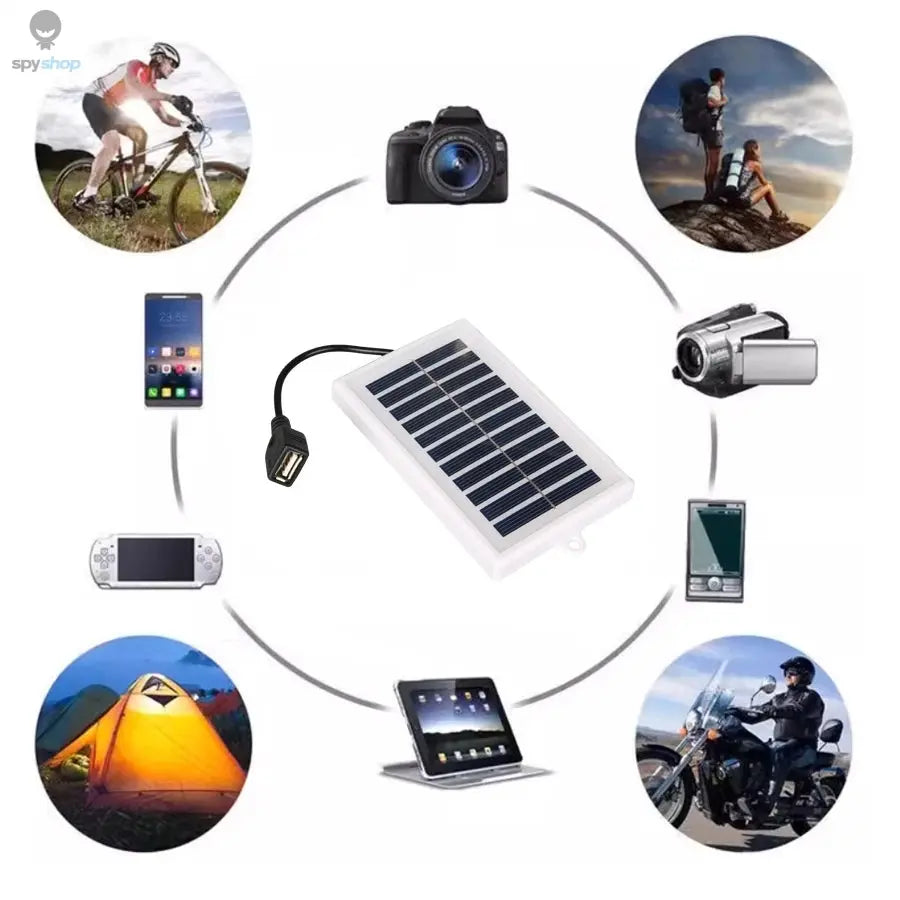 1PC Portable Solar Charger Portable Solar Charger-USB Output for Outdoor Use -for Travel and Camping,Flashlight,Fan Charging Spy-shop.com