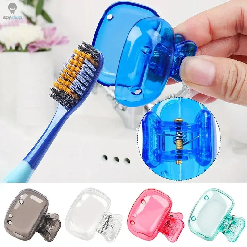 1PCS Travel Toothbrush Head Covers Toothbrush Protector Cap Brush Pod Case Protective Portable Plastic Clip For Household Travel 