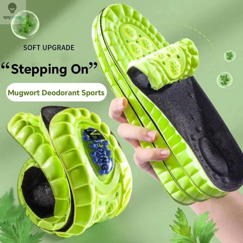 1Pair 4D Cloud Sport Insoles for Shoes PU Air Cushion Sole Soft Shock Absorption Deodorant Breathable Running Orthopedic Insoles 