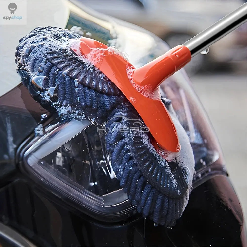 1X Car Cleaning Wash Multipurpose Kit Microfiber Brush Mop Sponge Wipe Auto Home Tools Universal Clean Accessories Yellow Gray 