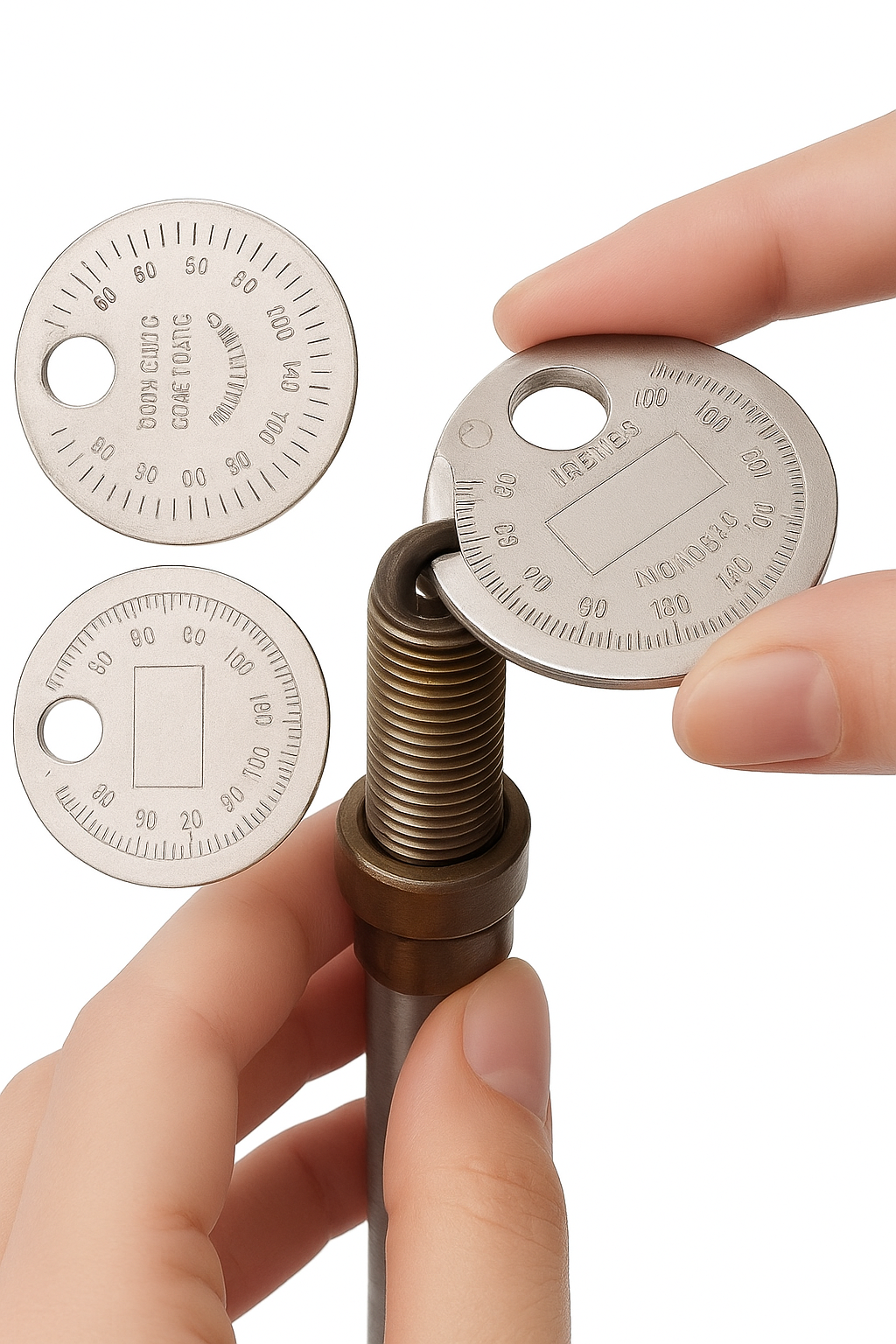 1Τεμ 0.6-2.4mm Range Coin-Type Spark Plug Gage Gap Tool Feeler Spark Plug Gap Measurement Tool