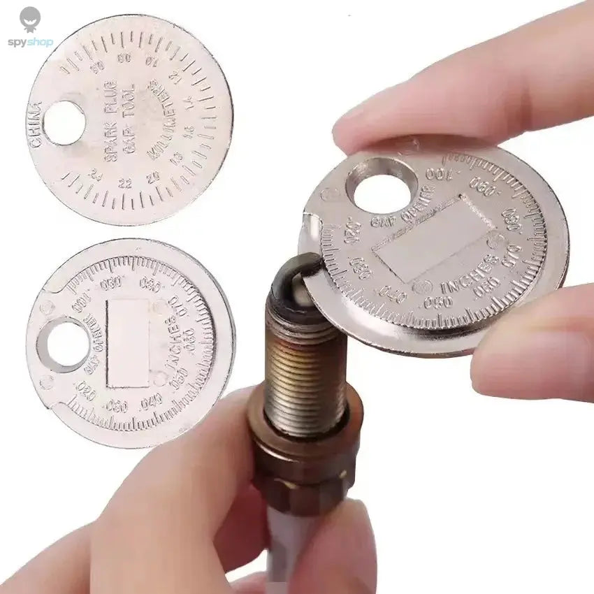 1pc Coin- Type 0.6-2.4mm Spark Plug Gap Gauge Measurement Tool Range Spark Plug Gage Caliber Measuring Tool 