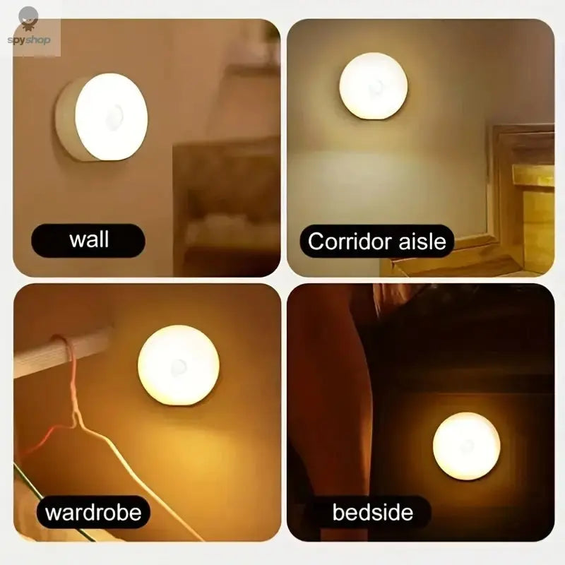 1pc Motion Sensor Night Light - Wireless LED Detector Lamp for Bedroom, Staircase, Closet, and Room Decor- Spy-shop.com
