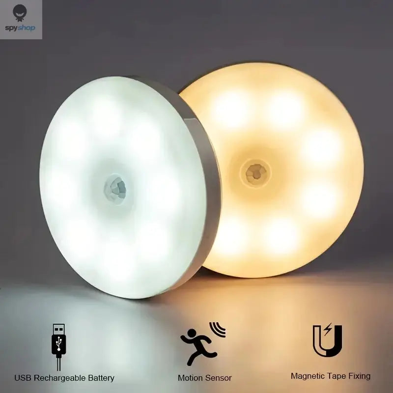 1pc Motion Sensor Night Light - Wireless LED Detector Lamp for Bedroom, Staircase, Closet, and Room Decor- Spy-shop.com