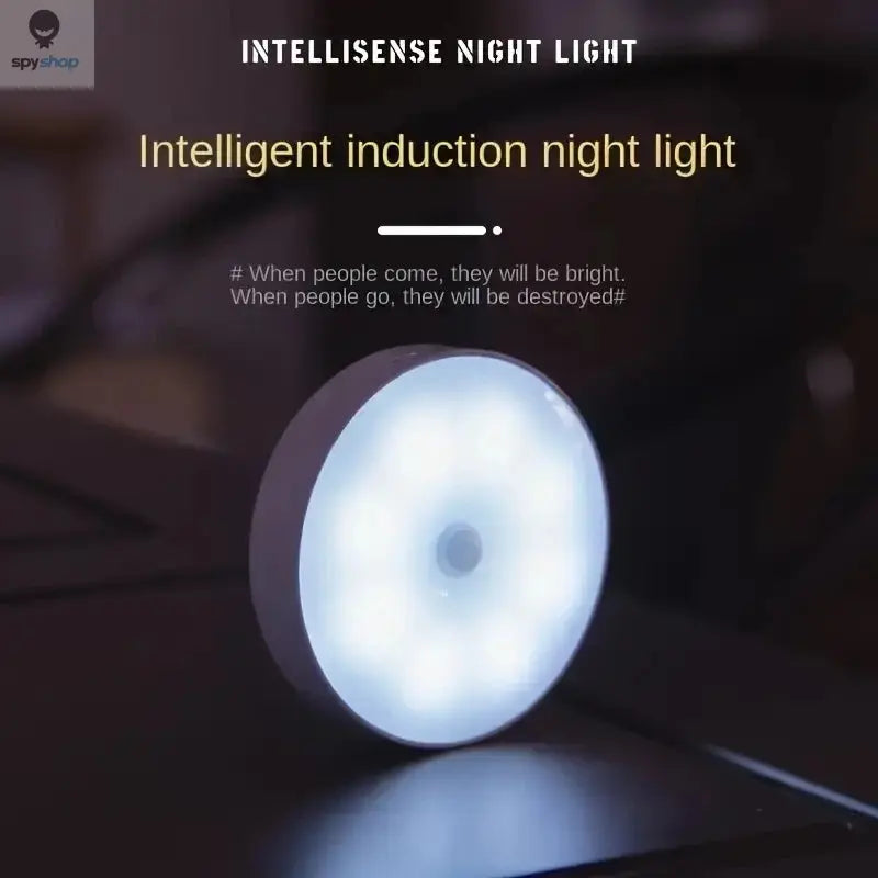 1pc Motion Sensor Night Light - Wireless LED Detector Lamp for Bedroom, Staircase, Closet, and Room Decor- Spy-shop.com