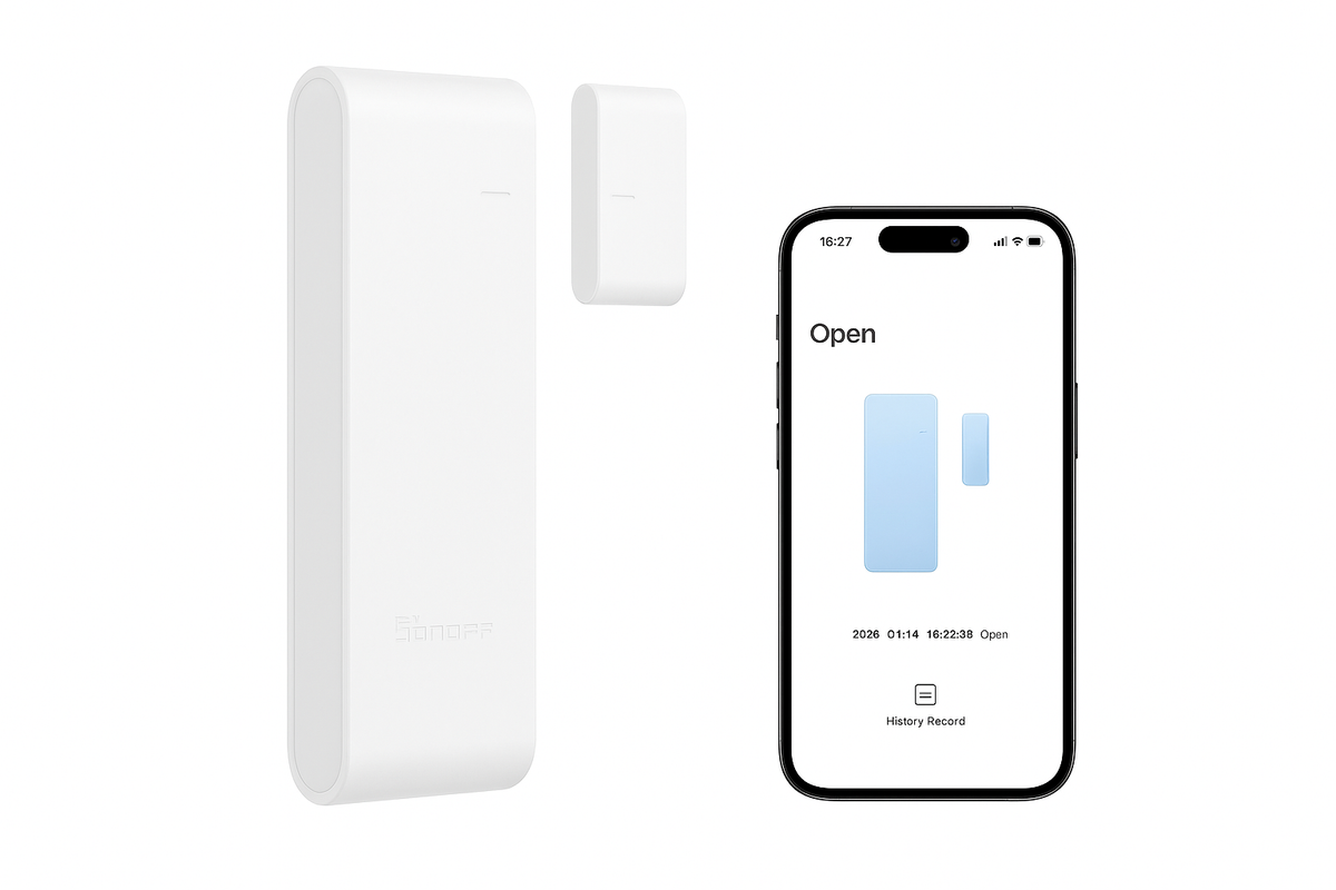 1 pièce SONOFF SNZB‑04PR2, capteur porte/fenêtre Zigbee, SenseGuard DW Gen2, capteur sans fil, sécurité domestique, fonctionne avec EWeLink, nécessite passerelle Zigbee