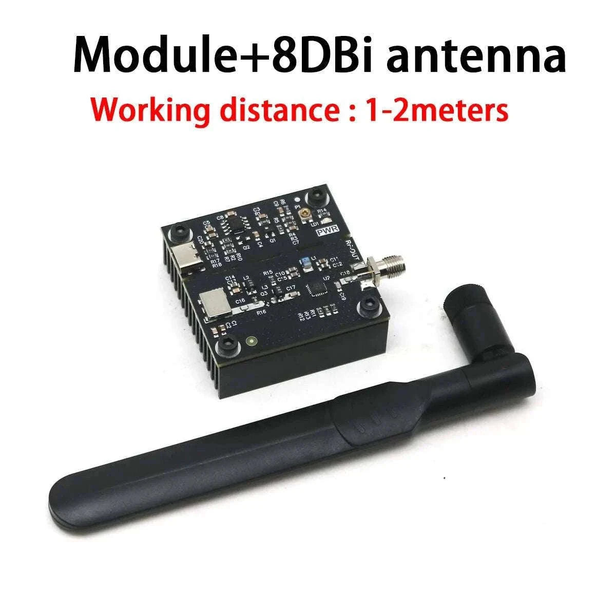 1W 2.4GHz VCO Signal Generator Module with Antenna Type-C Power-2.4Ghz  W 8DB ANT