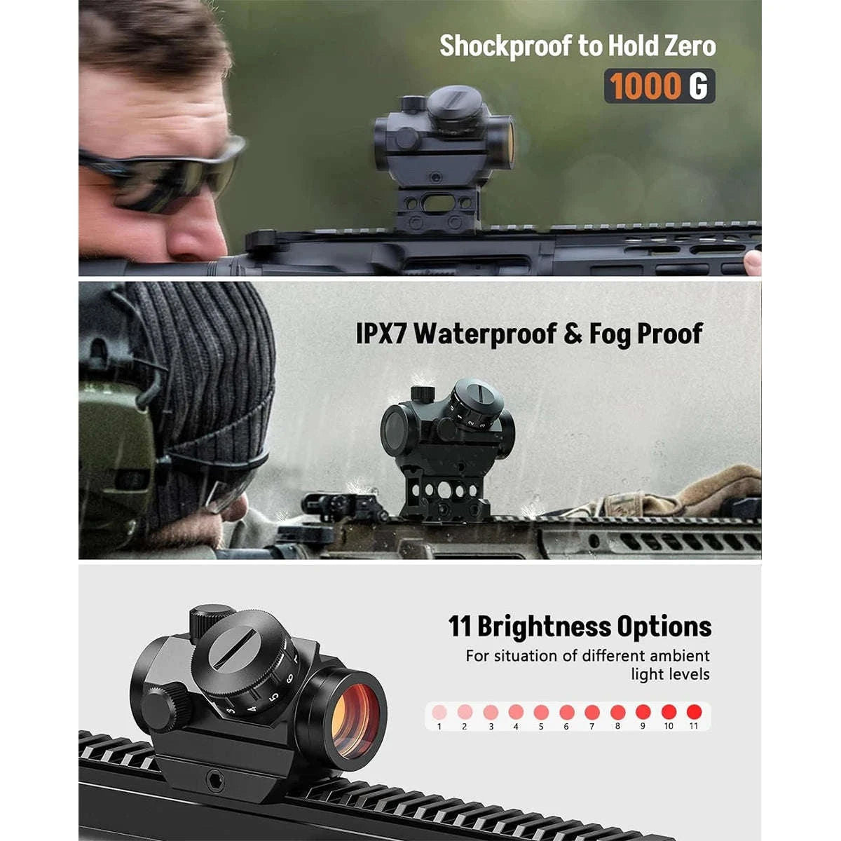 1x25mm Red Dot Sight-Black / france