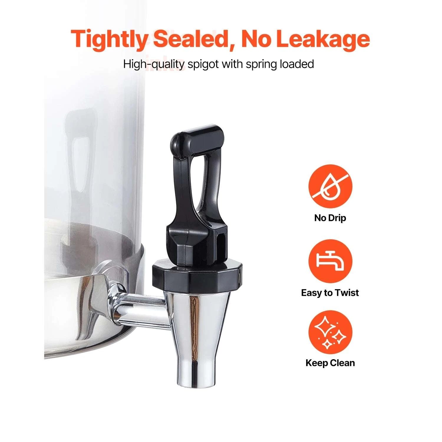 2.1 Gallon Beverage Dispenser with Spigot and Ice Chamber-2.2gal 8L Single / United States