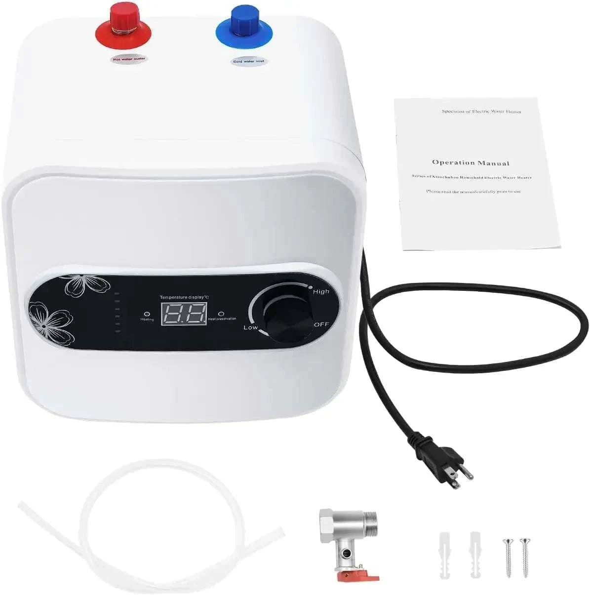 2.1 Gallon Mini Tank Water Heater 1500W 110V Under Sink-United States / WHITE / 110V