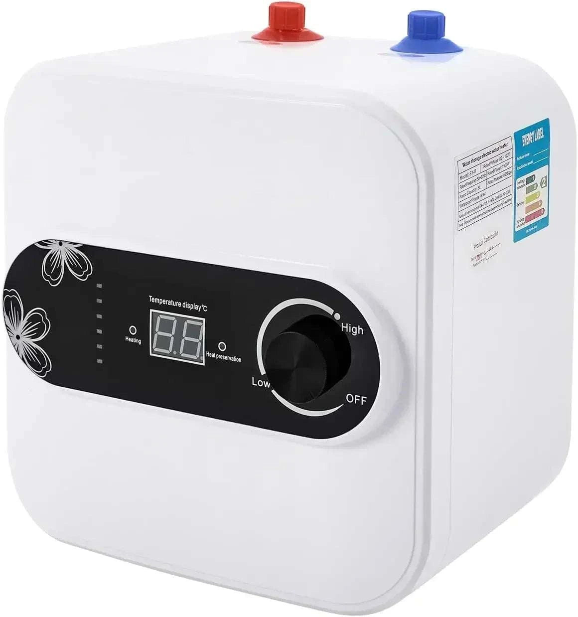 2.1 Gallon Mini Tank Water Heater 1500W 110V Under Sink-United States / WHITE / 110V