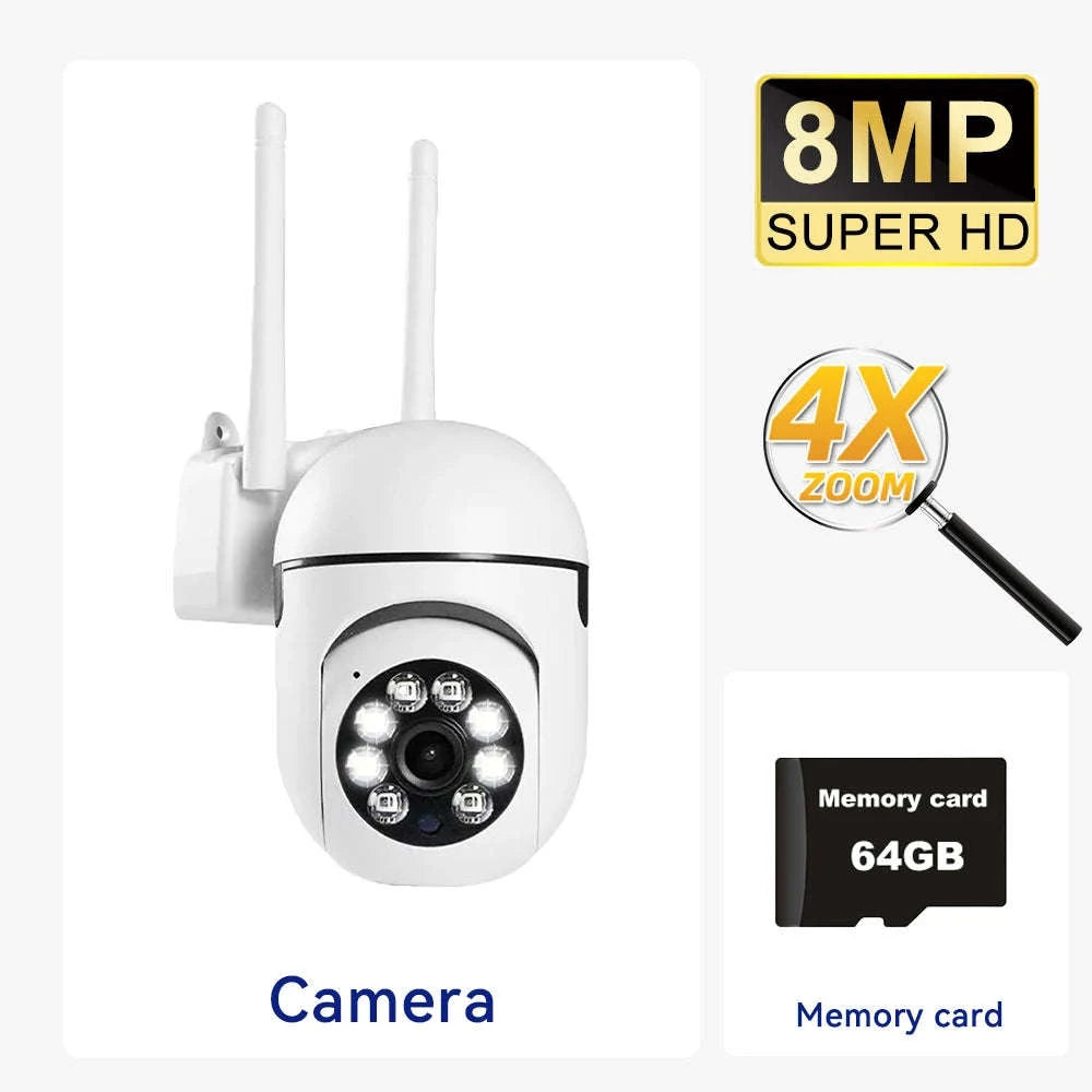2.4G 1080P Wireless Security Camera with Smart Tracking-8MP Camera / US Plug